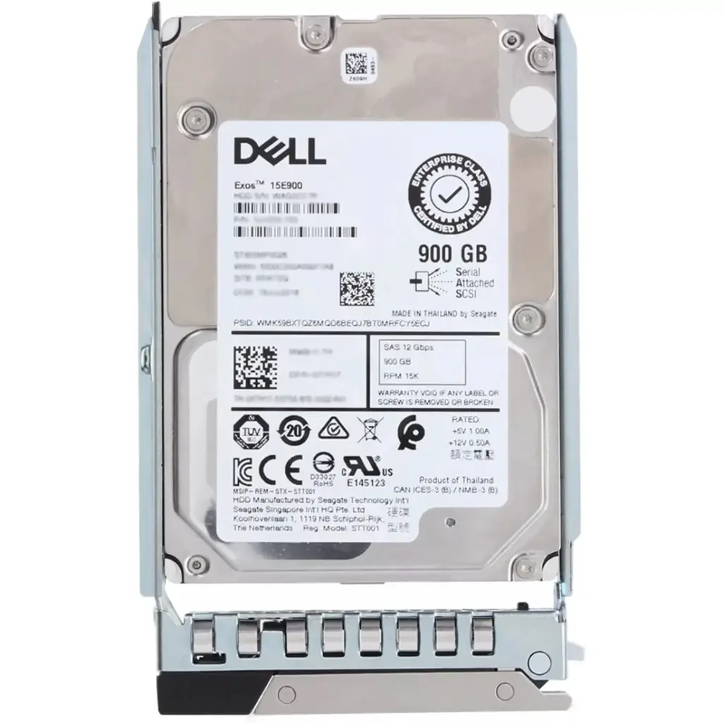 400-ATIR 900GB 15K RPM SAS 12Gbps 512n 2.5in Hot-plug Hard Drive 3.5in HYB CARR CK